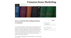 Desktop Screenshot of commonsensemarketing.net